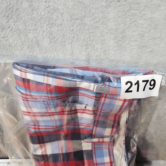 Brooks Brothers Shorts Mens W34 Blue Plaid Chino Regular Fit Flat Front Outdoor - Picture 8 of 8